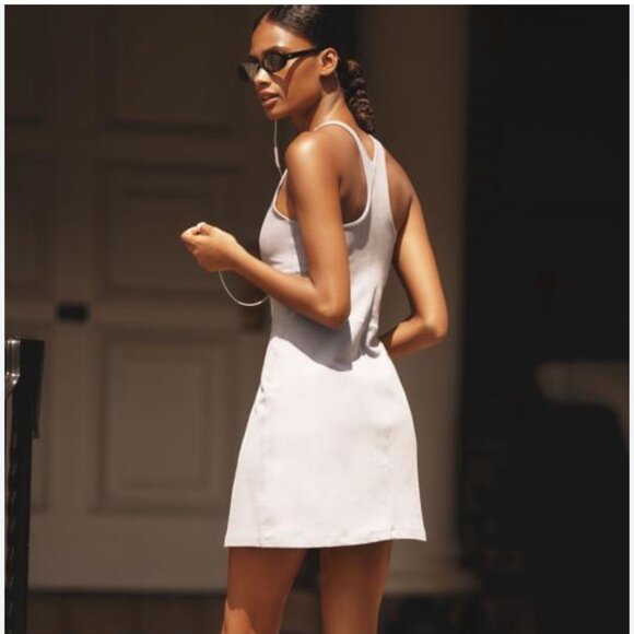 Anthropologie‎ Beyond Yoga Spacedye Refocus Grey Mini Dress Size M NEW WITH TAG - Picture 2 of 2